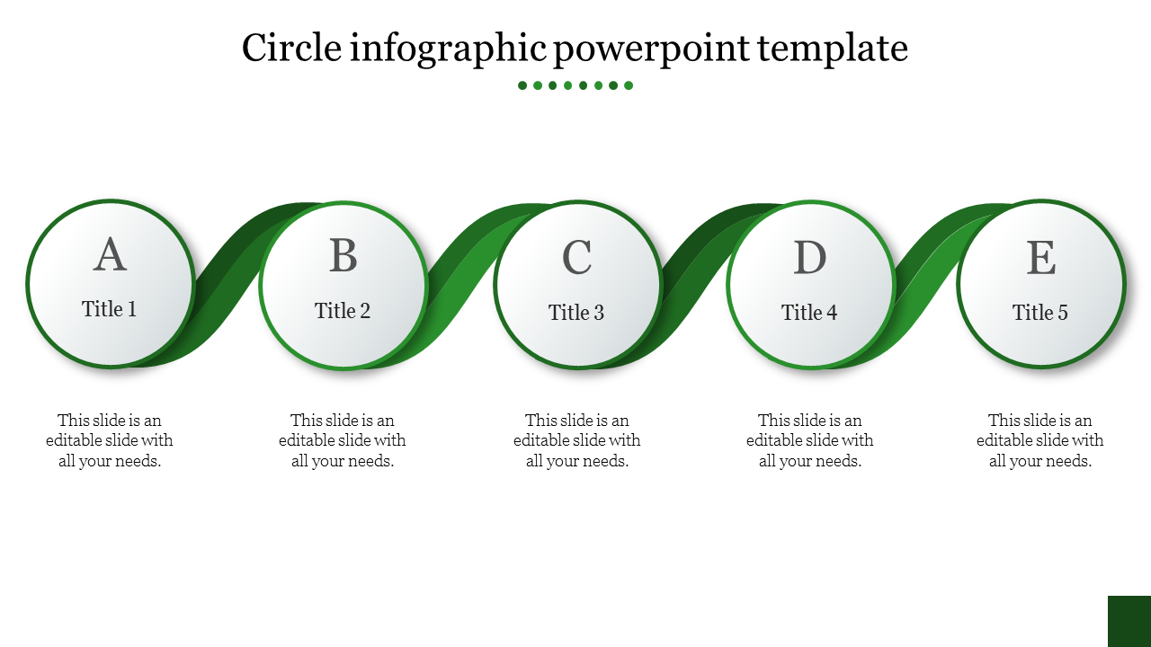 Circle infographic powerpoint template-5-Green